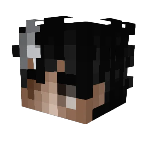 kjwellbad Minecraft avatar head, 3D render