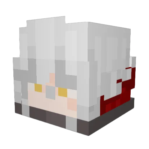 kjwhk Minecraft avatar head, 3D render