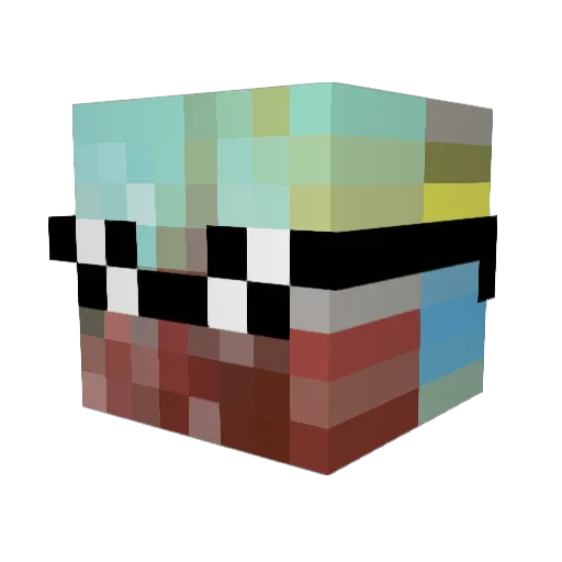 kk21_ Minecraft avatar head, 3D render