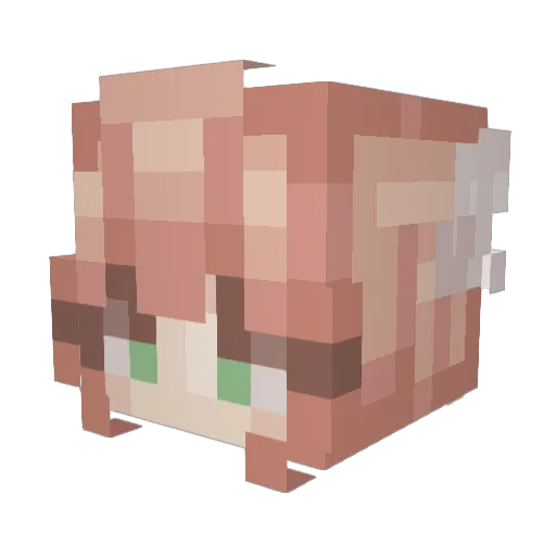 kk250a Minecraft avatar head, 3D render