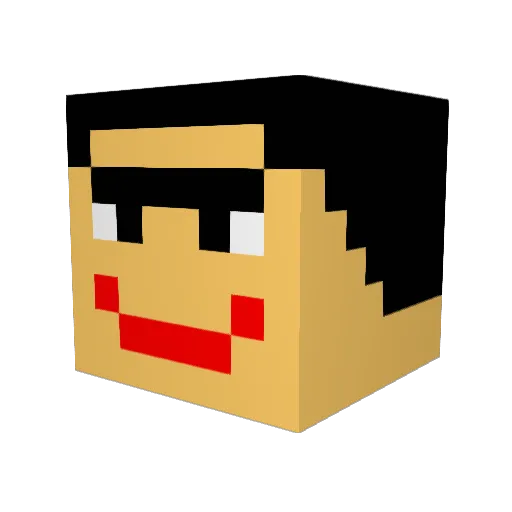 kk524 Minecraft avatar head, 3D render
