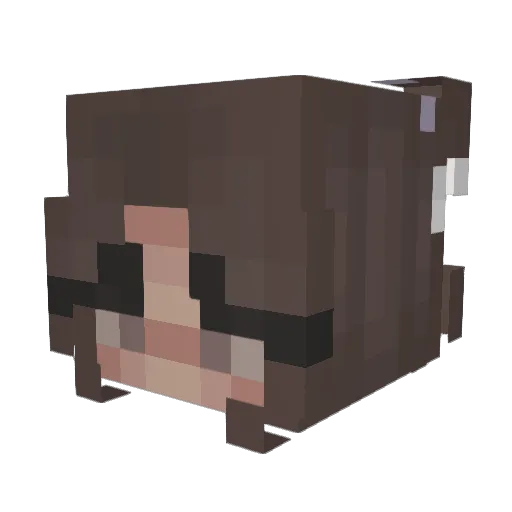 kkaaiitt Minecraft avatar head, 3D render