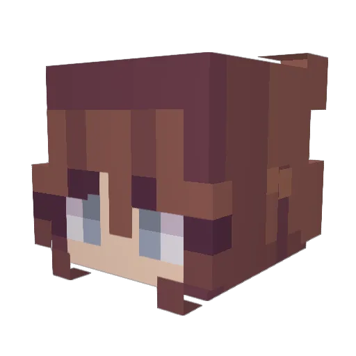 kkandii Minecraft avatar head, 3D render