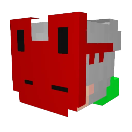 kkarupasu Minecraft avatar head, 3D render