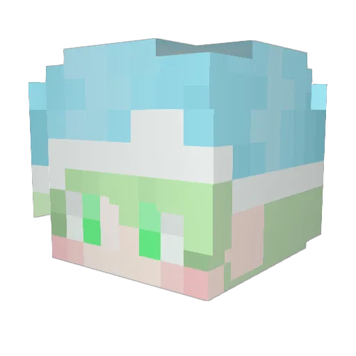 kkas_JK Minecraft avatar head, 3D render