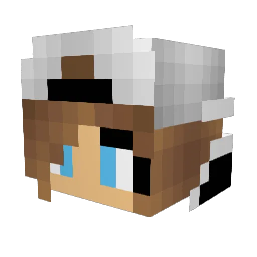 kkaten Minecraft avatar head, 3D render