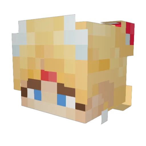 kkatet Minecraft avatar head, 3D render
