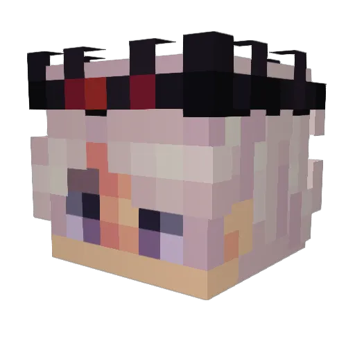 kkav Minecraft avatar head, 3D render