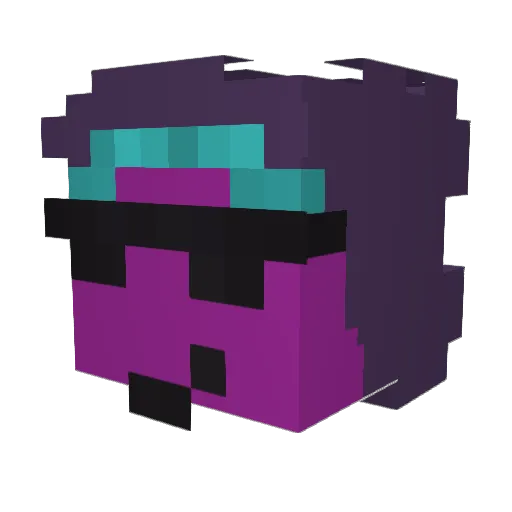 kkbake Minecraft avatar head, 3D render