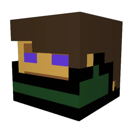 kkbeans Minecraft avatar head, 3D render