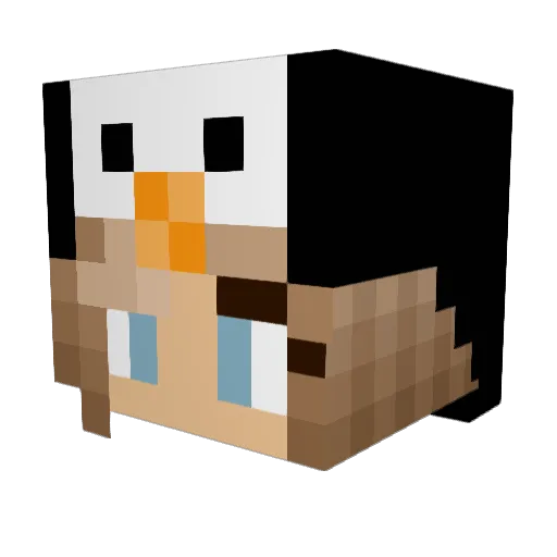 kkcelina Minecraft avatar head, 3D render