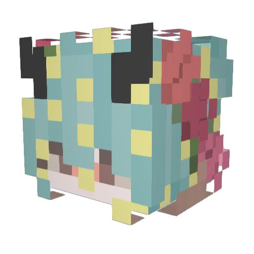 kkerb Minecraft avatar head, 3D render