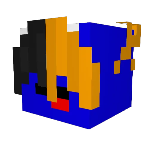 kkeyee Minecraft avatar head, 3D render