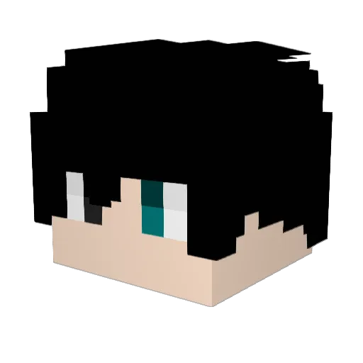kkggg Minecraft avatar head, 3D render