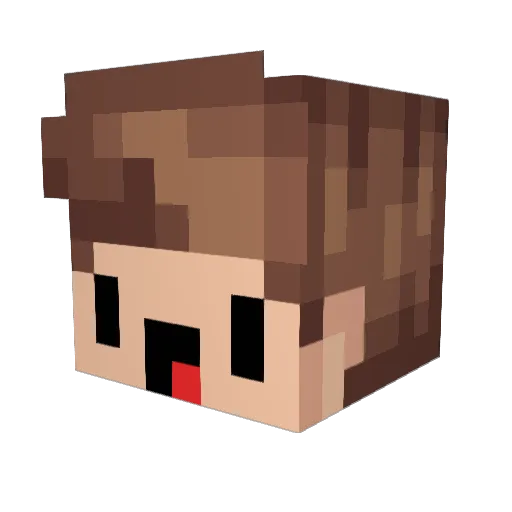 kkhiro Minecraft avatar head, 3D render