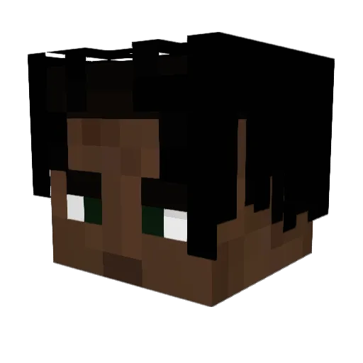 kkikss Minecraft avatar head, 3D render