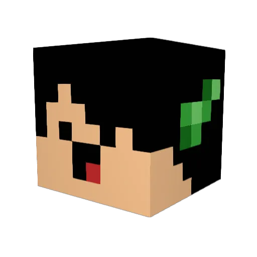 kkitto Minecraft avatar head, 3D render