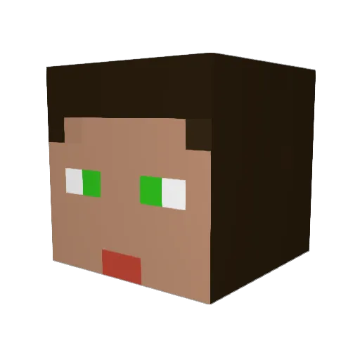 kkj_98 Minecraft avatar head, 3D render