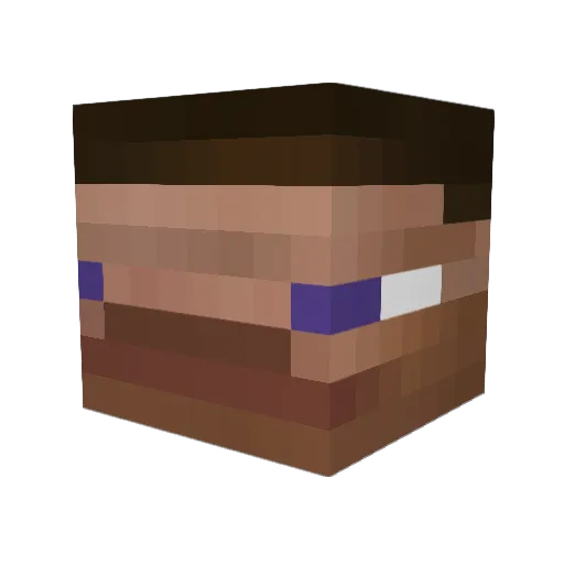 kkjjpp Minecraft avatar head, 3D render