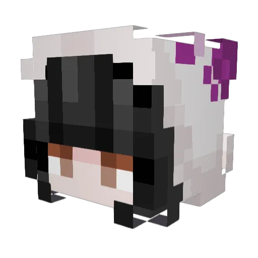 kkkamaaa Minecraft avatar head, 3D render
