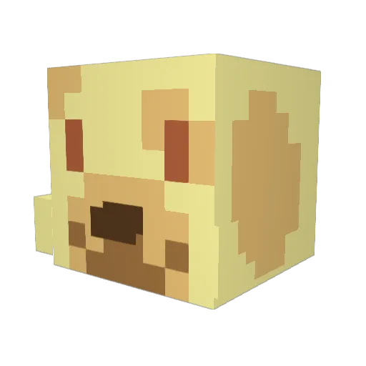 kkkartoshka Minecraft avatar head, 3D render