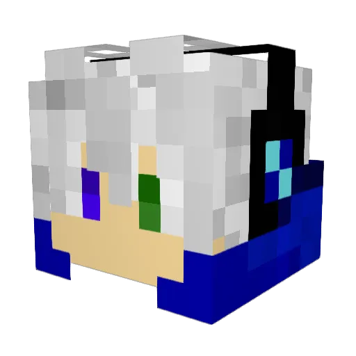 kkkoll Minecraft avatar head, 3D render