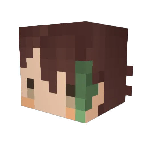 kkkskmr Minecraft avatar head, 3D render