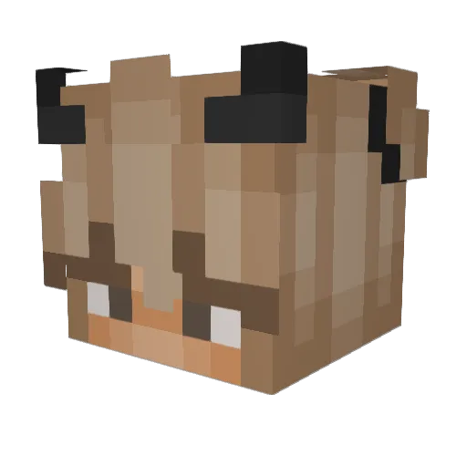kklekat Minecraft avatar head, 3D render