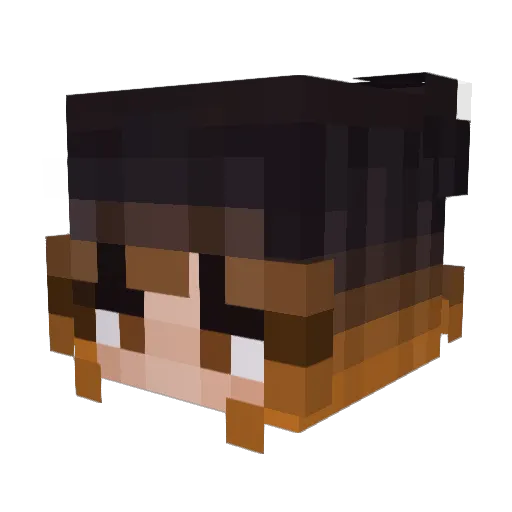 kklt2 Minecraft avatar head, 3D render