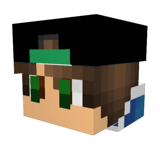kkm_kim Minecraft avatar head, 3D render