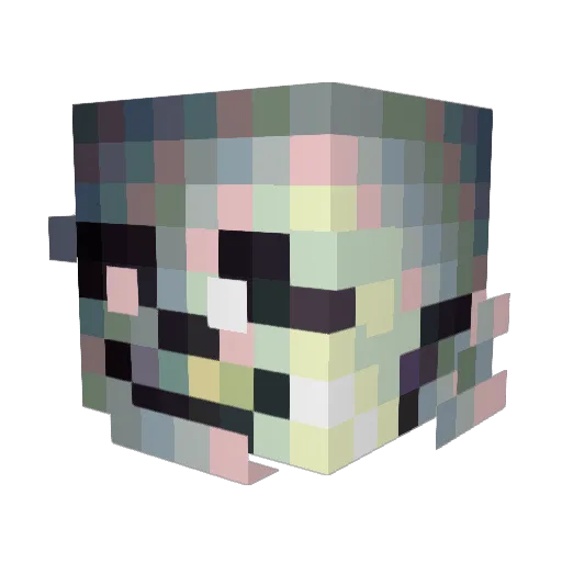 kkmisato Minecraft avatar head, 3D render