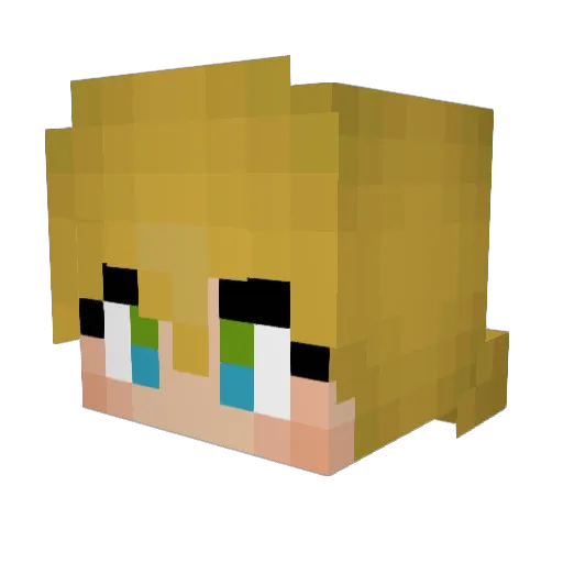 kknight18_ Minecraft avatar head, 3D render