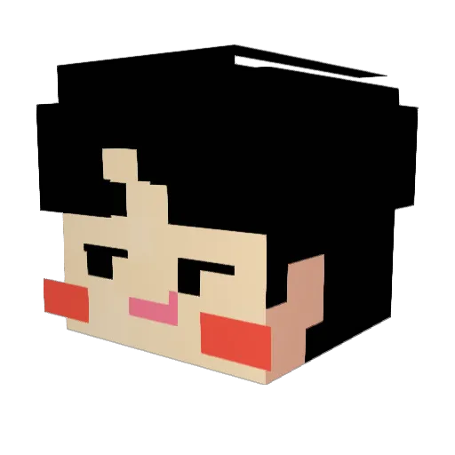 kkobi_030 Minecraft avatar head, 3D render