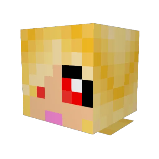 kkomishin Minecraft avatar head, 3D render