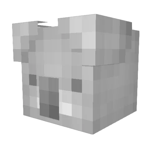 kkosh Minecraft avatar head, 3D render