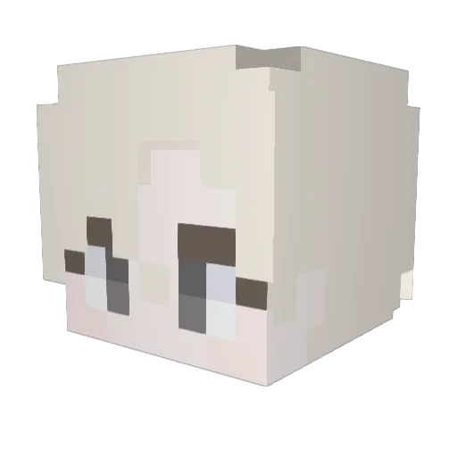kkottong Minecraft avatar head, 3D render