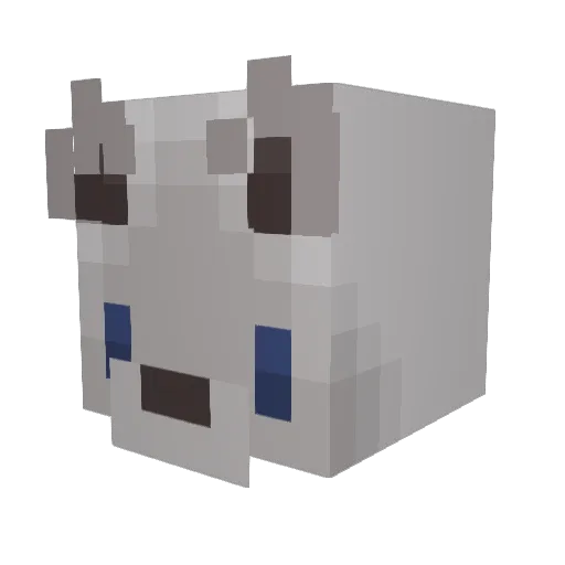 kkpeaches Minecraft avatar head, 3D render