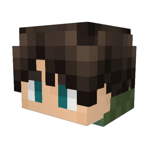 kkrishii Minecraft avatar head, 3D render