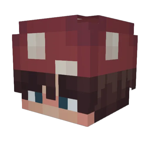 kkrom Minecraft avatar head, 3D render
