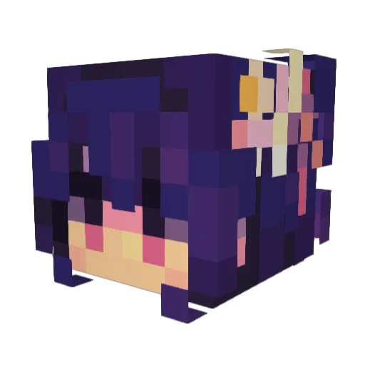 kksagittarius Minecraft avatar head, 3D render