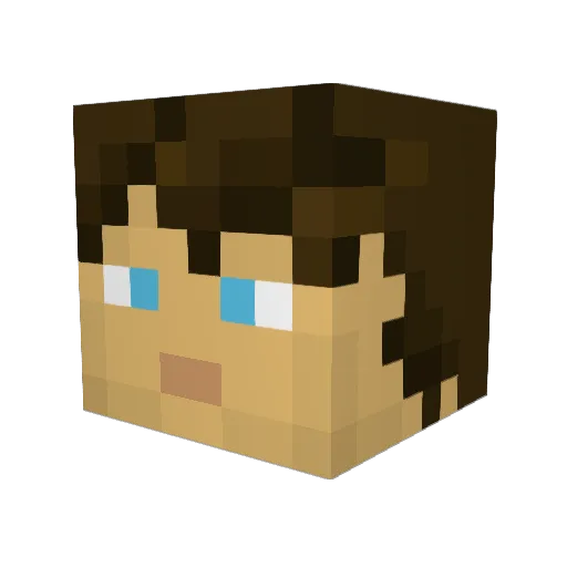 kkserver Minecraft avatar head, 3D render
