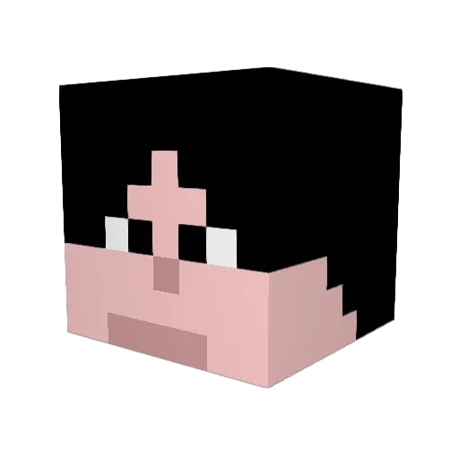 kksso Minecraft avatar head, 3D render