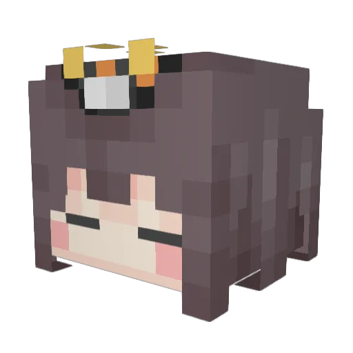 kkumteul Minecraft avatar head, 3D render