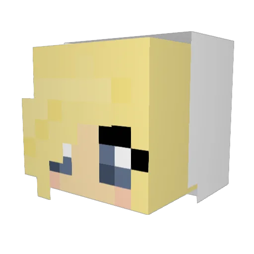 kkwalton Minecraft avatar head, 3D render