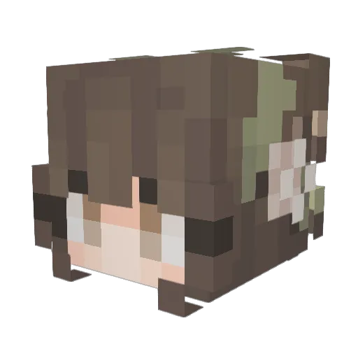 kkyla Minecraft avatar head, 3D render