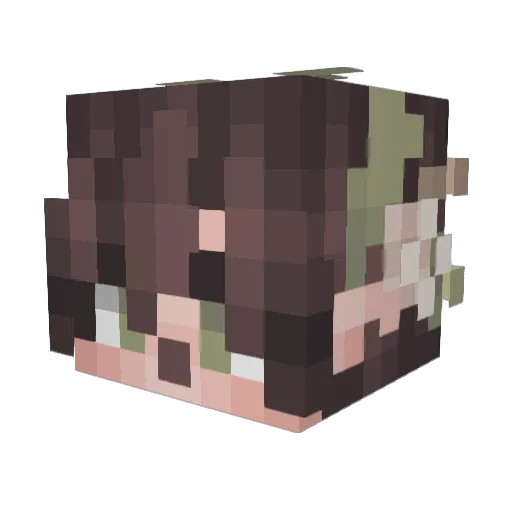 kkyukkat Minecraft avatar head, 3D render
