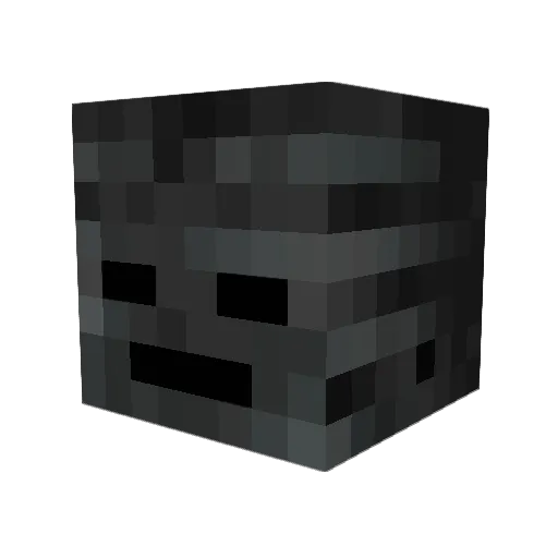 kl0pst3r Minecraft avatar head, 3D render