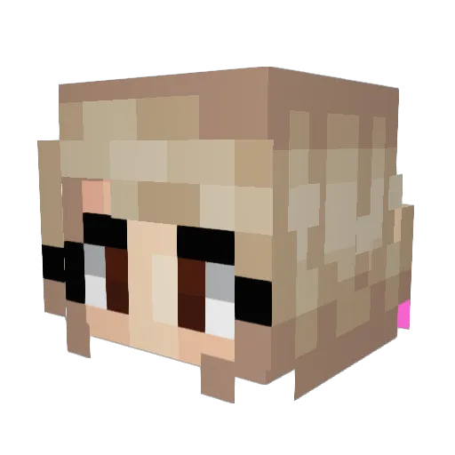kl_audi Minecraft avatar head, 3D render