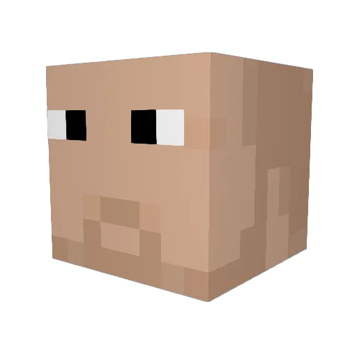 kla862 Minecraft avatar head, 3D render
