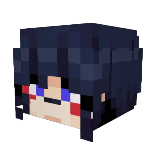 klaadz Minecraft avatar head, 3D render